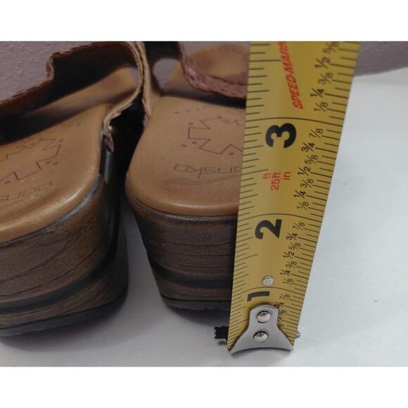 Dansko Mila Woven Vegan Leather Stapled Clog Sandals Honey Brown Size US9/EU40 - Picture 5 of 8